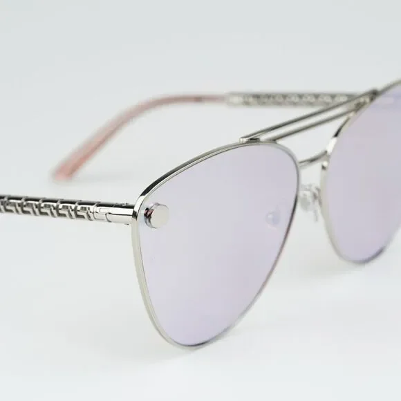 NEW Versace VE2267 10007V Silver Pink Mirror White Pilot Unisex Sunglasses - Picture 5 of 10